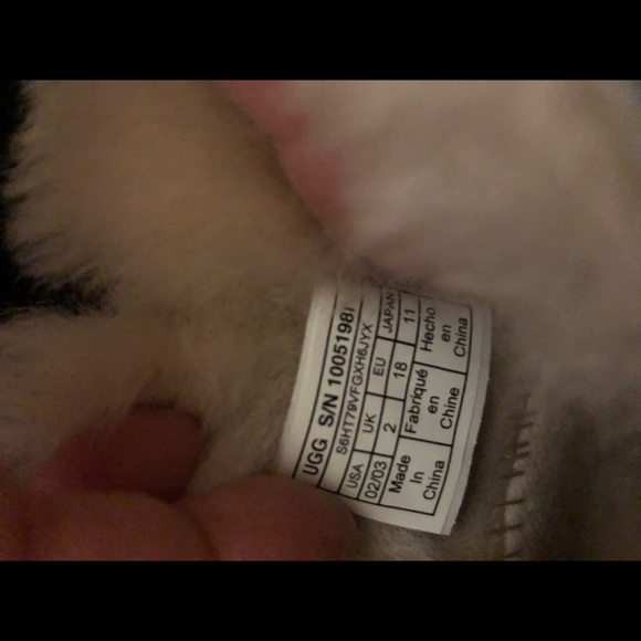 Infant Baby 2/3 Blue Ugg Caden Bootie Suede - Picture 6 of 6